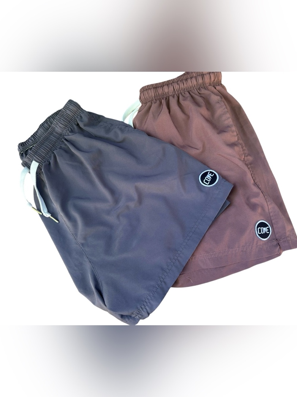 Men’s Cove Shorts Lot in Gray and Mauve Sz 34 5” Inseam EUC
